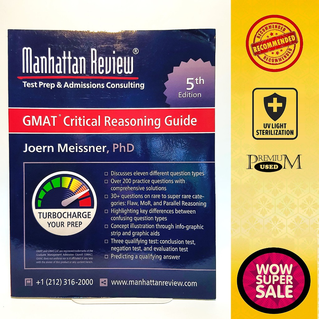 หนังสือคู่มือเตรียมสอบ GMAT Manhattan Review GMAT Critical Reasoning Guide