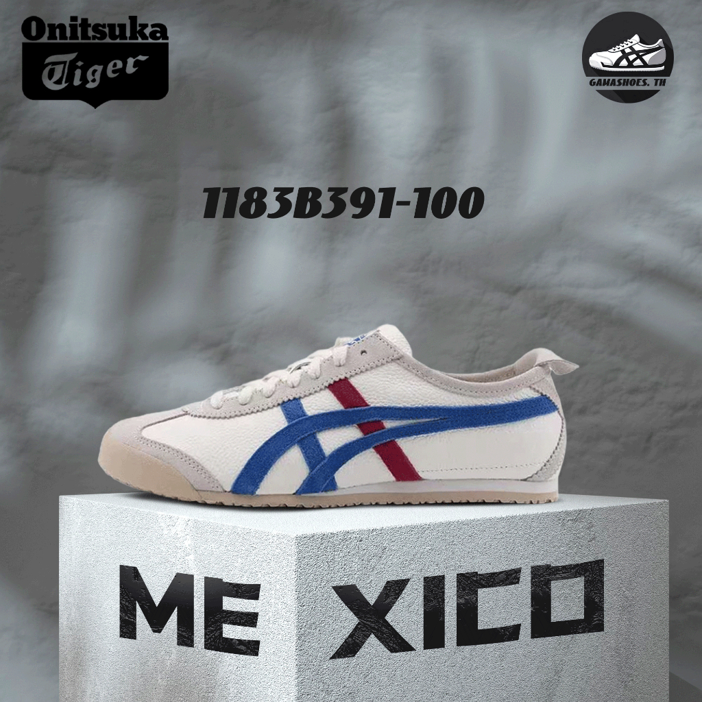 พร้อมส่ง !! Onitsuka Tiger MEXICO 66 1183B391-100 รองเท้าลําลอง ของแท้ 100%