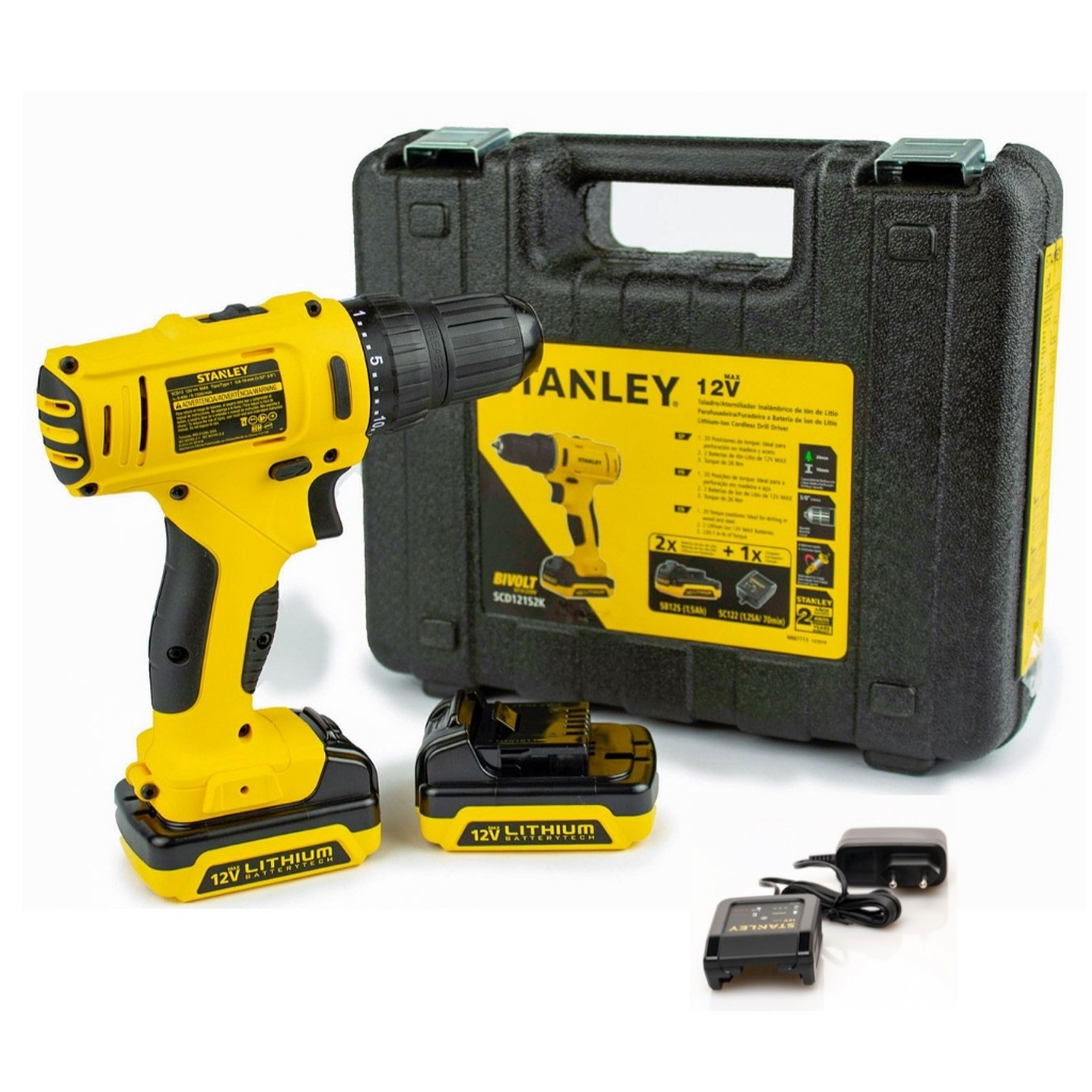 Stanley สว่านไร้สาย 12V LI-ion แบต 1.5Ah 2 ก้อน SCD121s2k