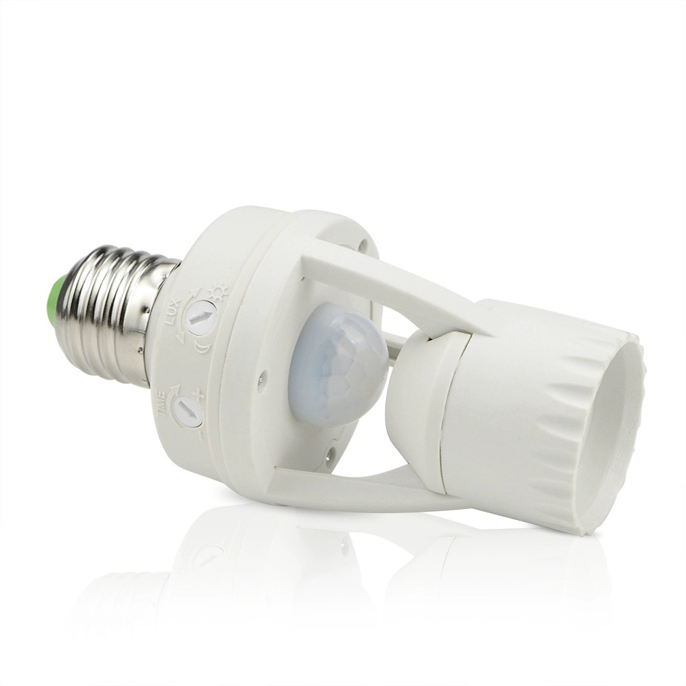 ขั้วหลอดไฟอัจฉริยะ 220V/AC E27 เซ็นเซอร์ตรวจจับการเคลื่อนไหว Infrared sensor