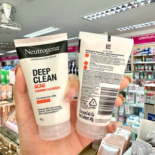 นูโทรจีน่า โฟมล้างหน้า Neutrogena Deep Clean Acne Clearing Foam 40 g./ Gentle Foaming Cleanser 50 g.