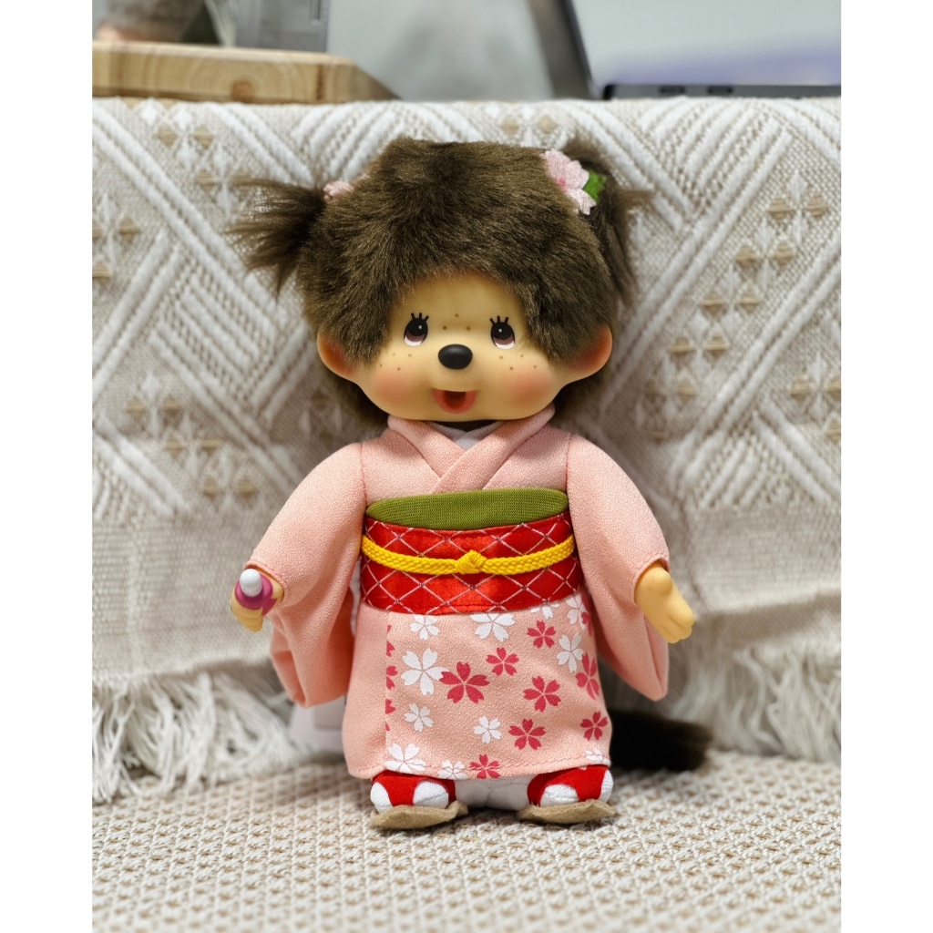 🚗พร้อมส่ง 🇯🇵 ตุ๊กตา ม่อนชิชิ 🐒 Rare item 𝑴𝒐𝒏𝒄𝒉𝒉𝒊𝒄𝒉𝒊 Cherry Blossom Kimono สุดฮิต