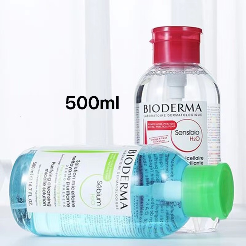 Bioderma Sensibio&Sebium H2O 500ml. คลีนซิ่ง เช็ดเครื่องสำอาง สำหรับผิวแพ้ง่าย ผิวผสม-ผิวมัน-ผิวแห้ง