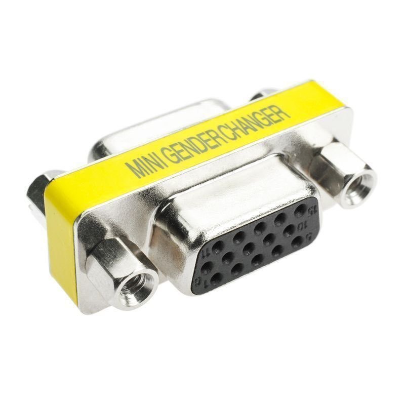 อะแดปเตอร์ VGA หัว เมีย-เมีย 15 pin VGA SVGA Female to Female VGA 15pin Female to Female ตัวต่อกลาง สาย VGA ให้ยาว