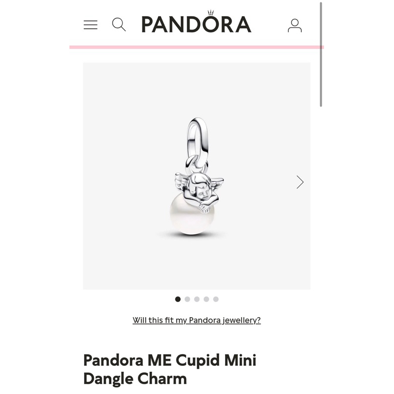 Pandora ME Cupid Mini Dangle Charm แท้100% สำหรับใส่กำไลรุ่น Me หรือ ESSENCE