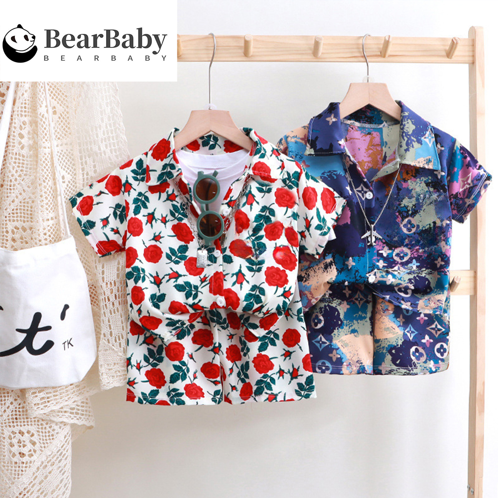 ชุดเสื้อเชิ้ตลาย ชุดเซ็ท ชิ้น ลายดอก ลายมัดย้อม ทรงหลวม ผ้าใส่สบาย ไซส์80-130