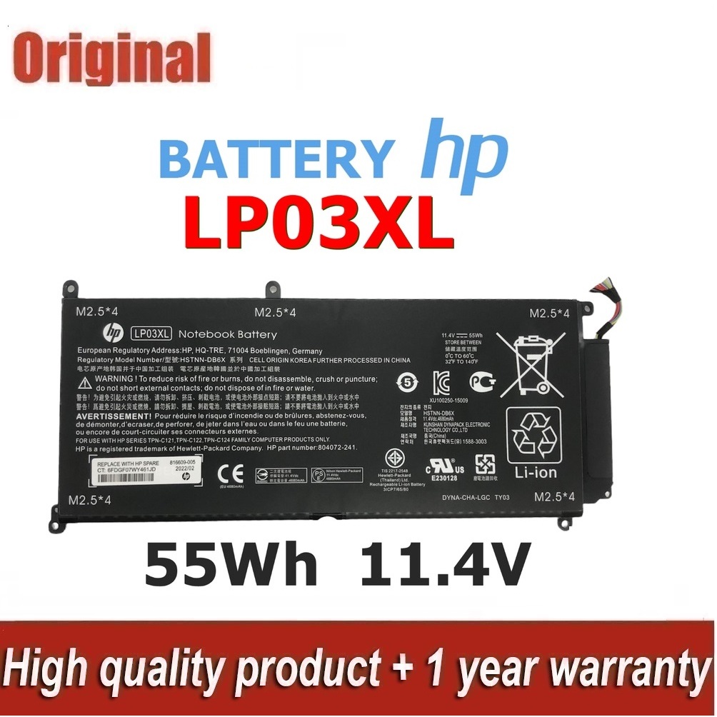 ♛HP แบตเตอรี่ LP03XL ของแท้ (สำหรับ Envy 14 J0 J1, Envy 15 AE AH Series) HP Battery Notebook แบตเตอร