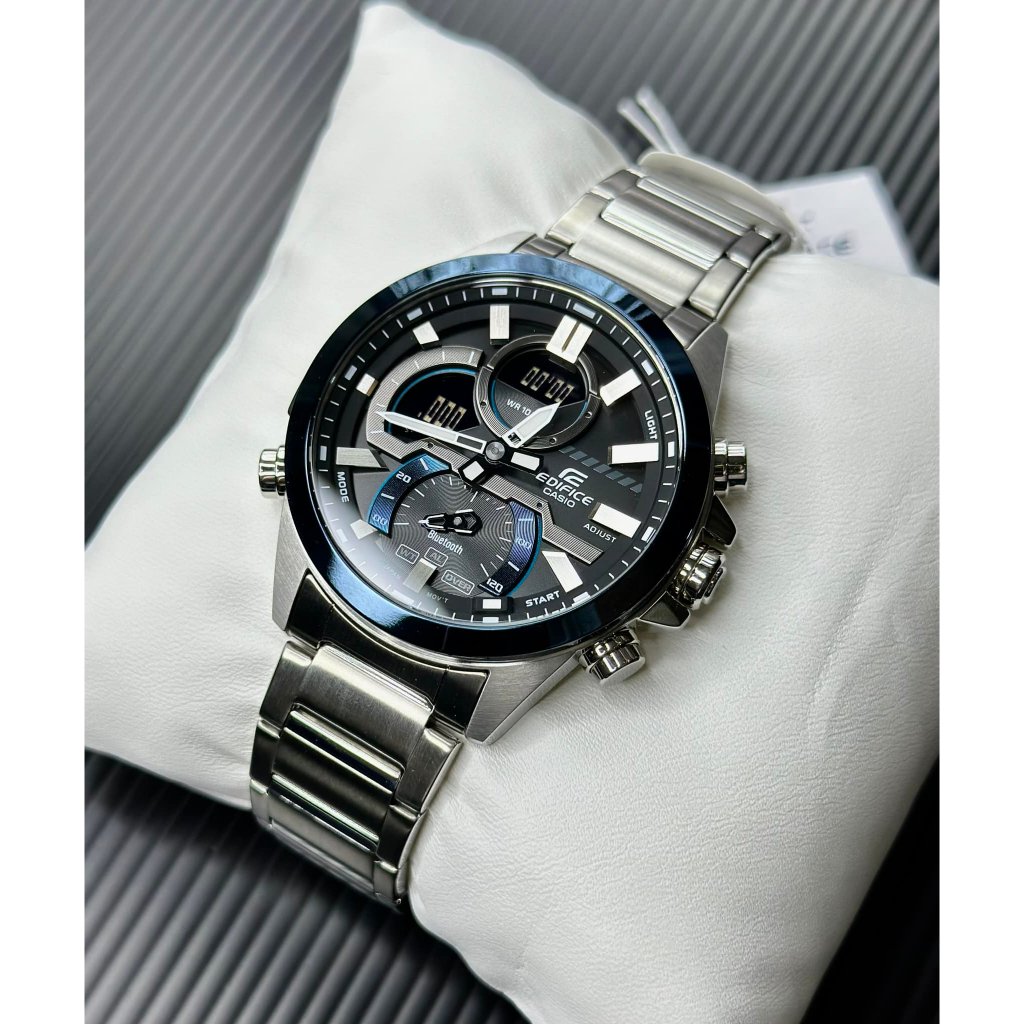 นาฬิกา Casio Edifice รุ่น ECB-30D Bluetooth สายสแตนเลสแท้ สปอร์ต กันน้ำ100m ของแท้ 100% รับประกันศูน