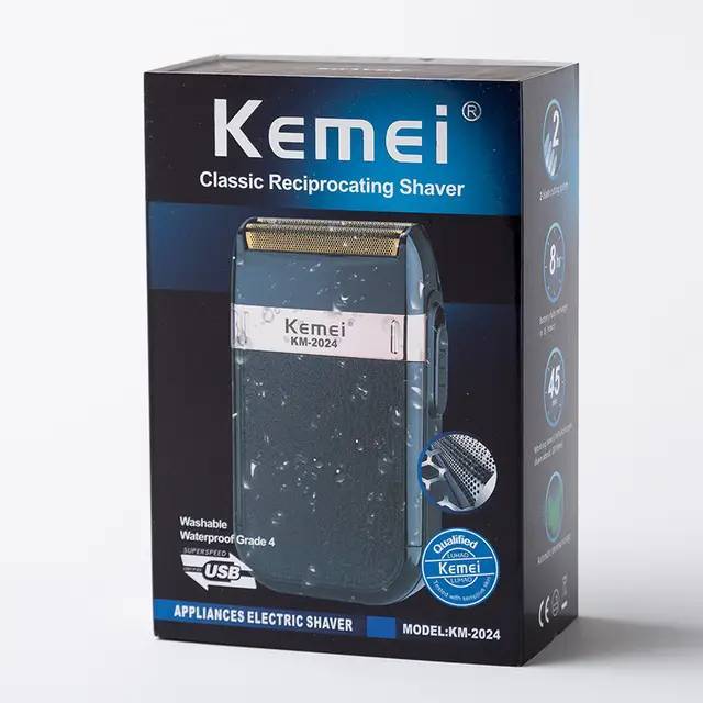 เครื่องโกนหนวด Kemei KM-2024 เครื่องโกนหนวดไฟฟ้า ไร้สาย