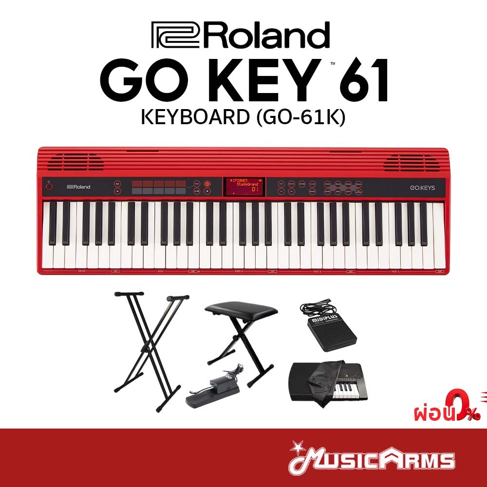 Roland GO Keys 61 (Bluetooth) คีย์บอร์ด +ประกันศูนย์ 1ปี GO:KEYS Music Arms