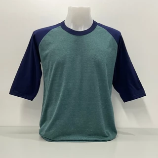 เสื้อสโลปแขนสามส่วนแนววินเทจผ้าท้อปดรายแขนสลับสีทูโทนมีหลายไซร์ใส่ใด้ทั้งชายหญิง