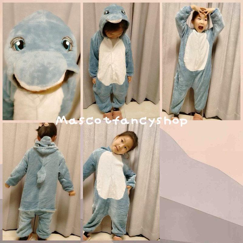 ชุดมาสคอตแฟนซี สัตว์ ทะเล  เด็ก ปลาโลมา (Dolphin) 🐬 / ปลาวาฬ