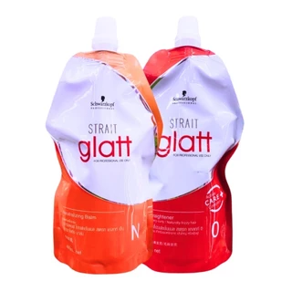 (Glatt แบบถุง) **แพคเกจใหม่** ครีมยืดผม Schwarzkopf Strait Glatt ชวาร์สคอฟ ยืดผม แกรท มี 2 สูตร ขนาด 400 มล. x 2