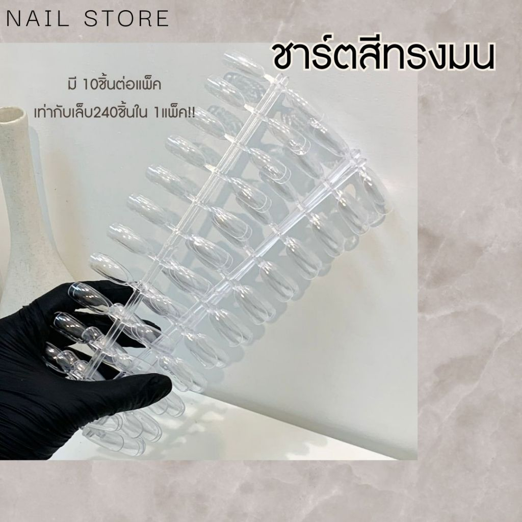 ทิปPVCเล็บปลอม เหมาะสำหรับการฝึกทาสีเล็บจริง มี2ขนาดให้เลือก