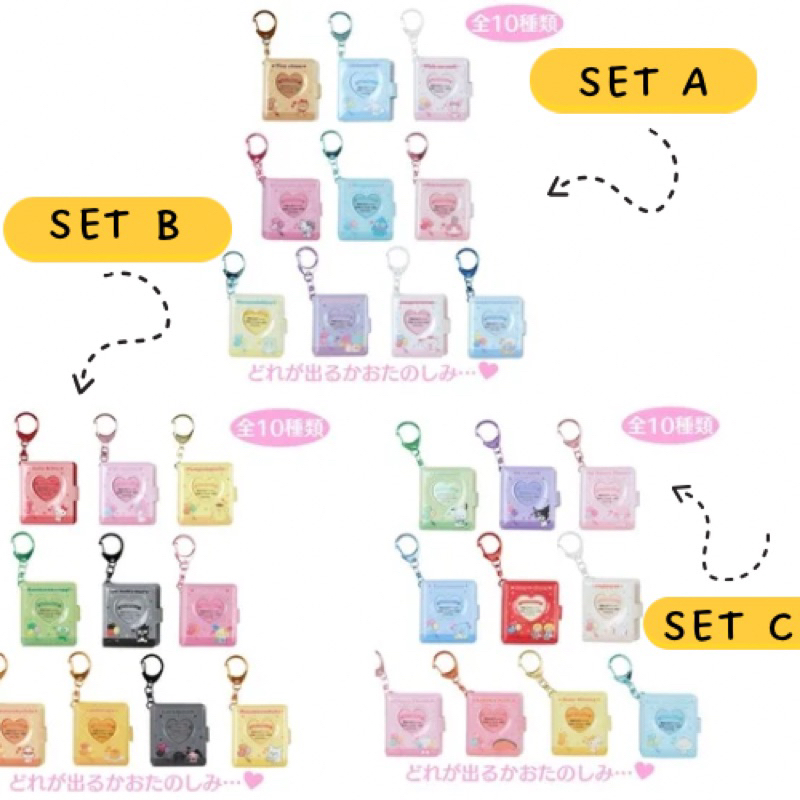 พวงกุญแจ Sanrio แบบสุ่ม Set A/B/C Sanrio( Character Award 2024 )