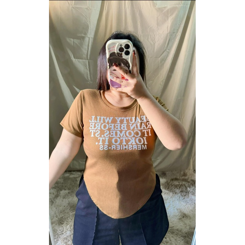 ✅ถูกที่สุด เสื้อสาวอวบ อก36-46 สดรีนลาย เอววีใส่แล้วดูมีเอว💕 (A51) - รูปที่ 4