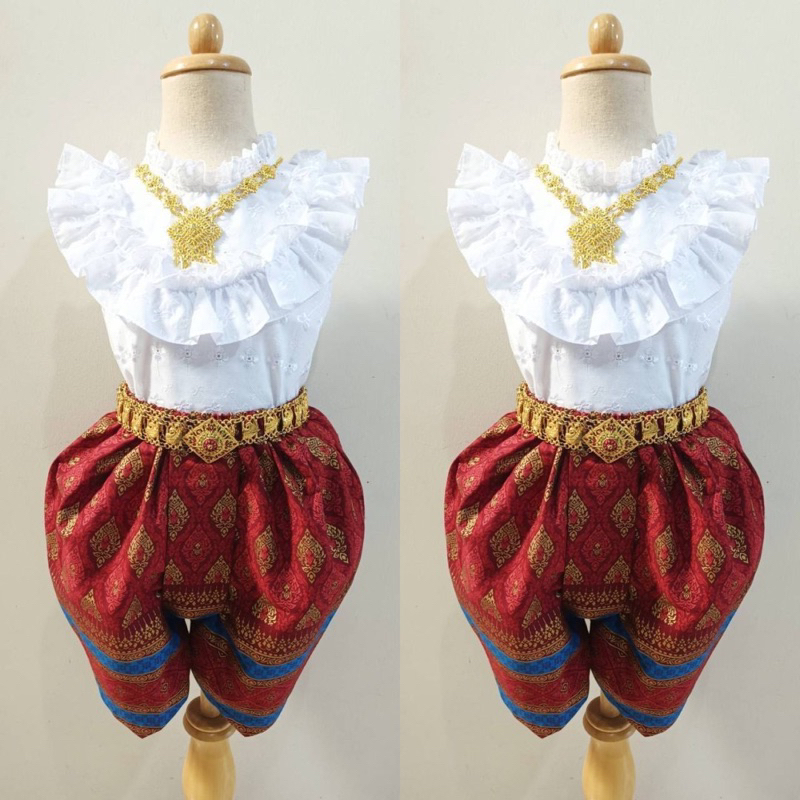 (รหัสPU)ชุดไทยเด็กหญิงสวยๆ ชุดไทยเด็กผู้หญิง เหมาะกับทุกโอกาส - รูปที่ 5