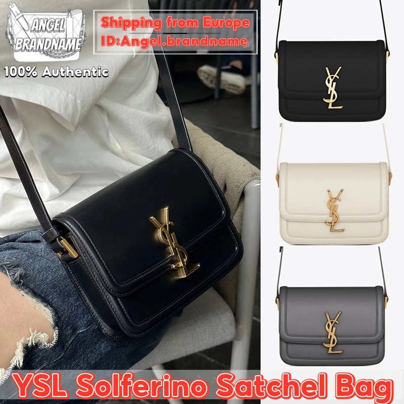 👜อีฟส์แซงต์โลรองต์ Saint Laurent/YSL YSL Solferino Small/Medium Satchel Bag กระเป๋า สุภาพสตรี/กระเป๋าสะพายไหล่