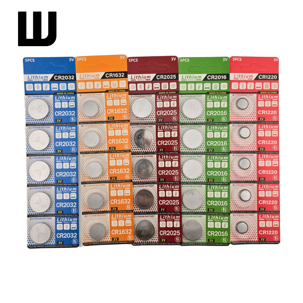 **ยกแผง** IN PACK ถ่านกระดุม cr2032 cr1632 cr2025 cr2016 cr1220 Lithium Battery แบบไม่มีกล่อง ราคาถู