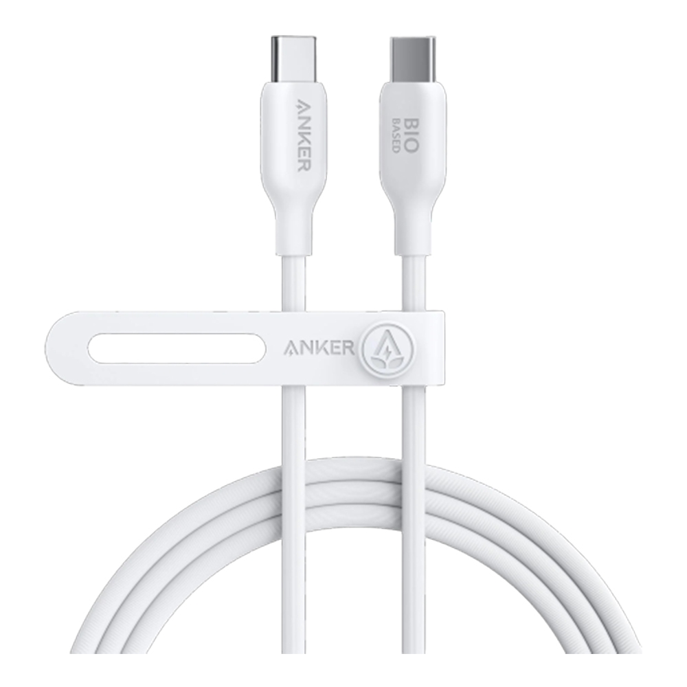 CHARGER CABLE (สายชาร์จ) ANKER 544 USB-C TO USB-C (Bio-Based 6ft) 1.8 METER (AK411) (WHITE)