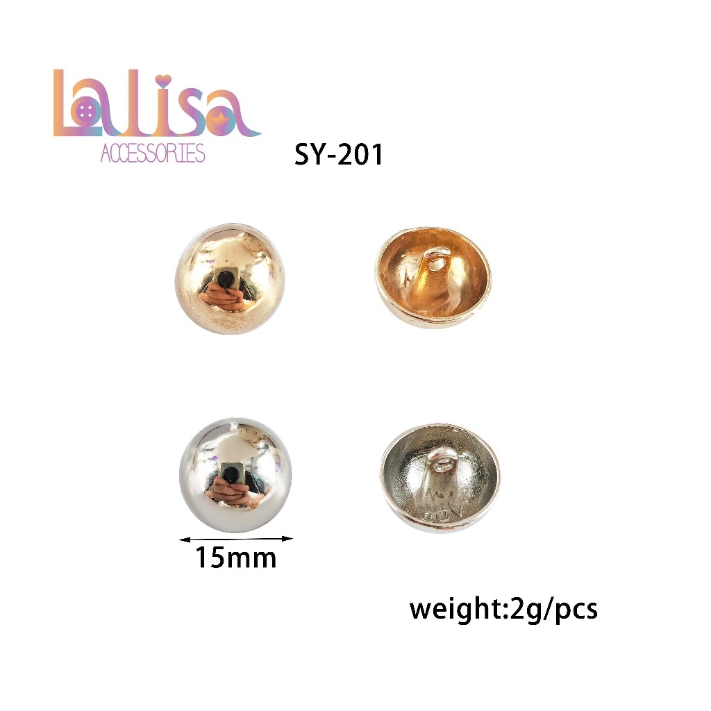 กระดุมโลหะ กระดุมเห็ดคลาสสิค กระดุมสูท กระดุมเสื้อโค้ท คาร์ดิแกน  Alloy button (A-2-E-SY-201)