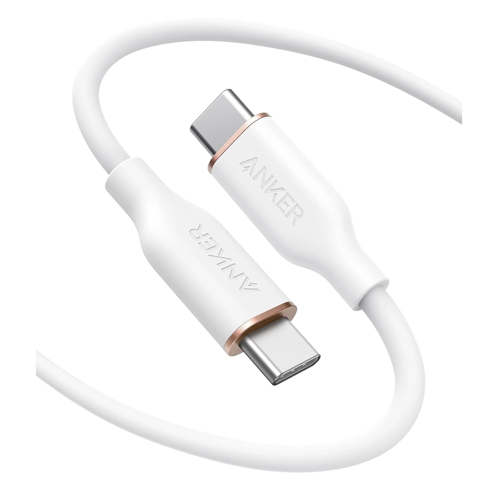 CHARGER CABLE (สายชาร์จ) ANKER 643 USB-C TO USB-C 100W 1.8 METER (WHITE)