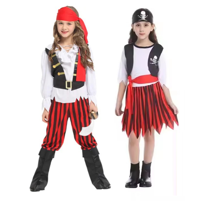 ชุดโจรสลัด สำหรับเด็กผู้หญิง ชุดแฟนซี พรอพ ฮาโลวีน Pirate Girl Costume for Kid