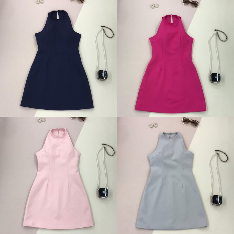 [LISA] A0343 ชุดเดรสกระโปรงคอเต่าเเขนกุดดีไซน์เรียบหรู ดูแพง ใส่ออกงาน ดินเนอร์ ปาร์ตี้