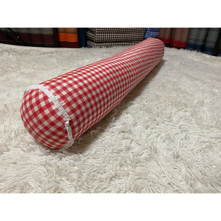 หมอนข้างทรงกลมใหญ่ขนาด ก21*ยาว107*ส21 ลายสก๊อต มินิมอล ยัดนุ่นแท้100%
