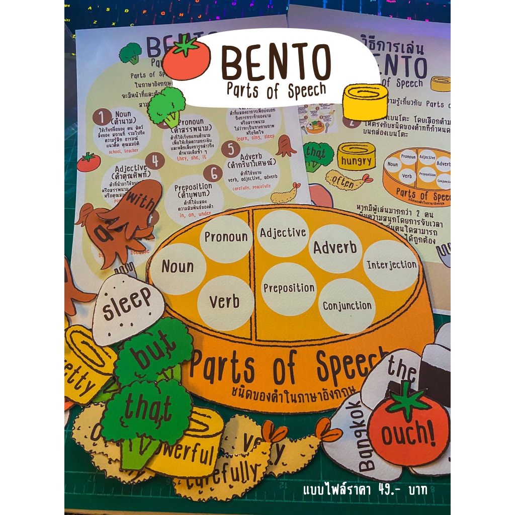 สื่อการสอน เบนโตะ Parts of Speech