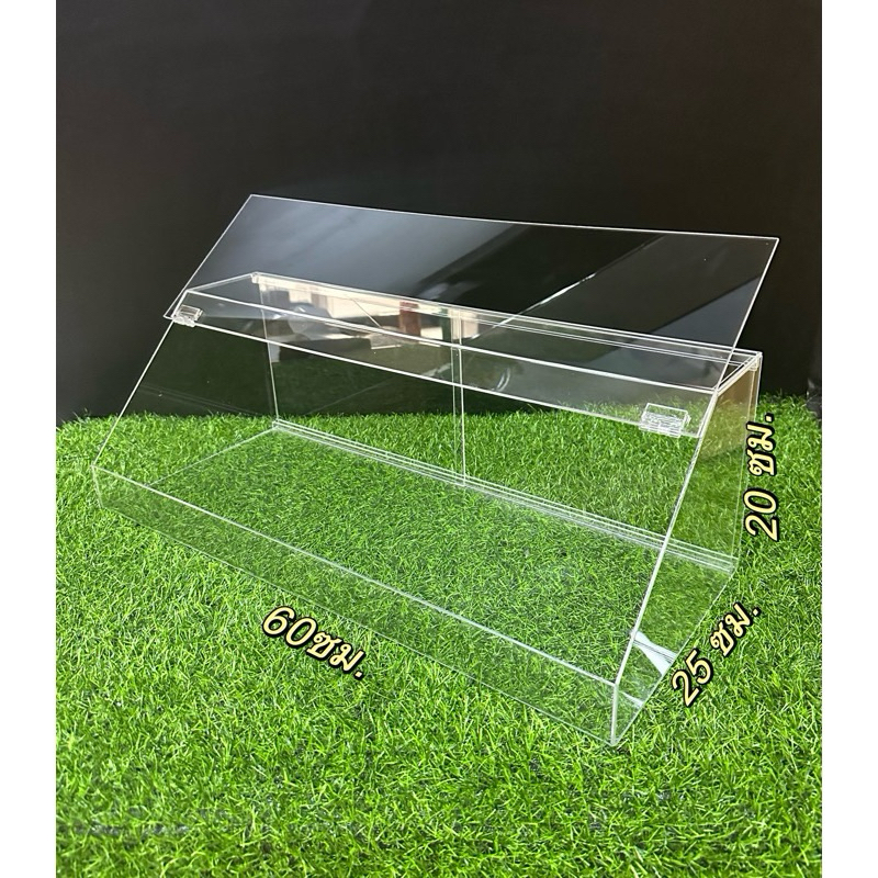 ตู้อะคริลิคใส่ขนม60*25*20cm.ประตูเปิดหน้าหลังเลื่อน