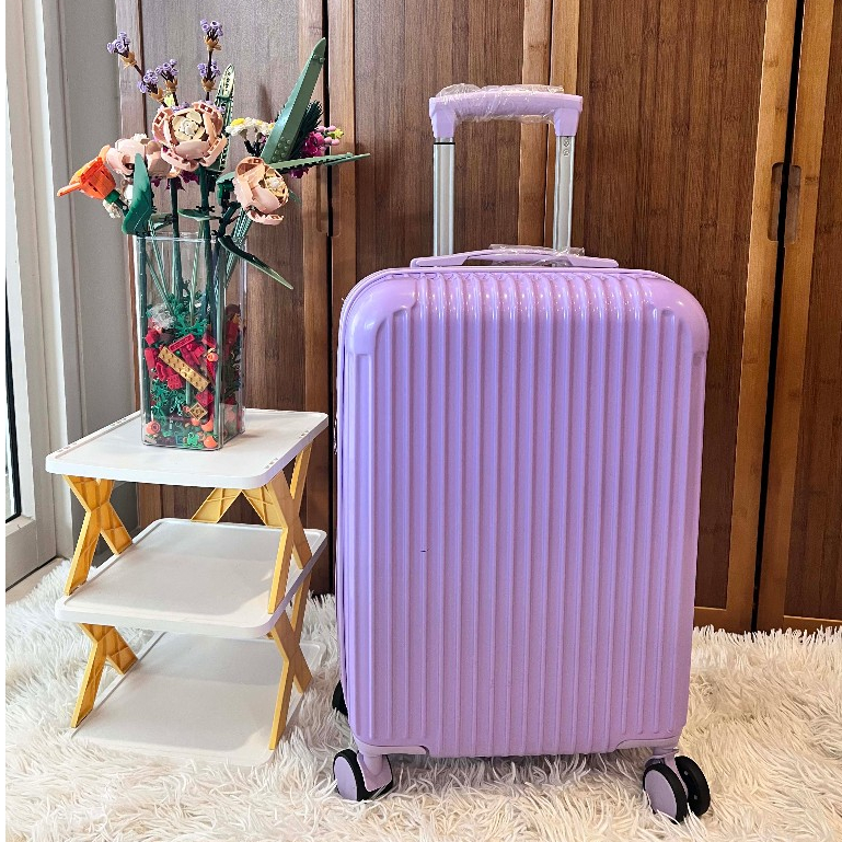 SIMMA กระเป๋าเดินทาง กระเป๋าเดินทางล้อลาก​ Colors Series เฟรมซิป วัสดุABS+PC สีม่วง