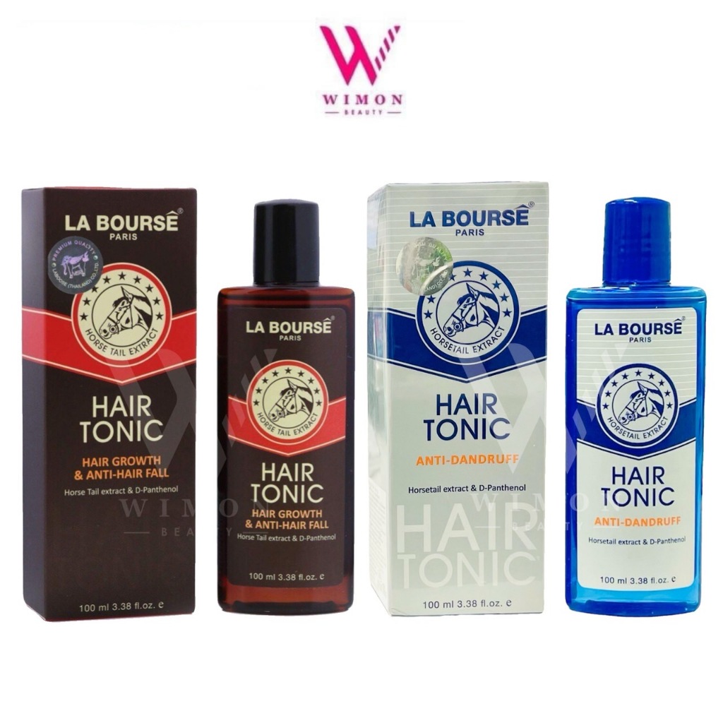 La Bourse Hair Tonic Growth & Anti Hair Fall /Anti-Dandruff 100 ml. ลาบูสส์ แฮร์ โทนิค บำรุงรากผม ลดผมร่วง ขจัดรังแค