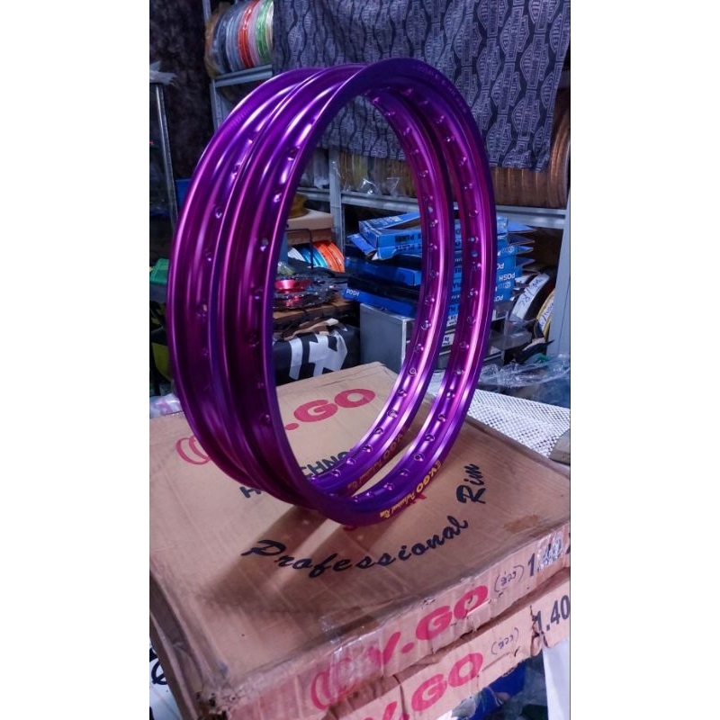 ล้อขอบ17 ล้อมิเนียมขอบ17 > 1.40 ล้อม่วง ขอบ17 ล้อมอไซค์  ล้อปิเนียม ล้อมิเนียม สายคลีน ล้อเวฟwave110