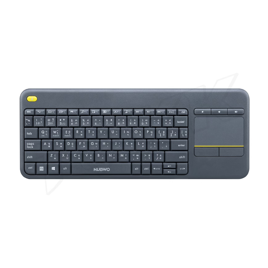 Nubwo รุ่น NKB-107 คีย์บอร์ด+เมาส์ทัช Keyboard Dual Mode Wireless Bluetooth Touchpad คีย์บอร์ดไร้สายมีทัชแพด