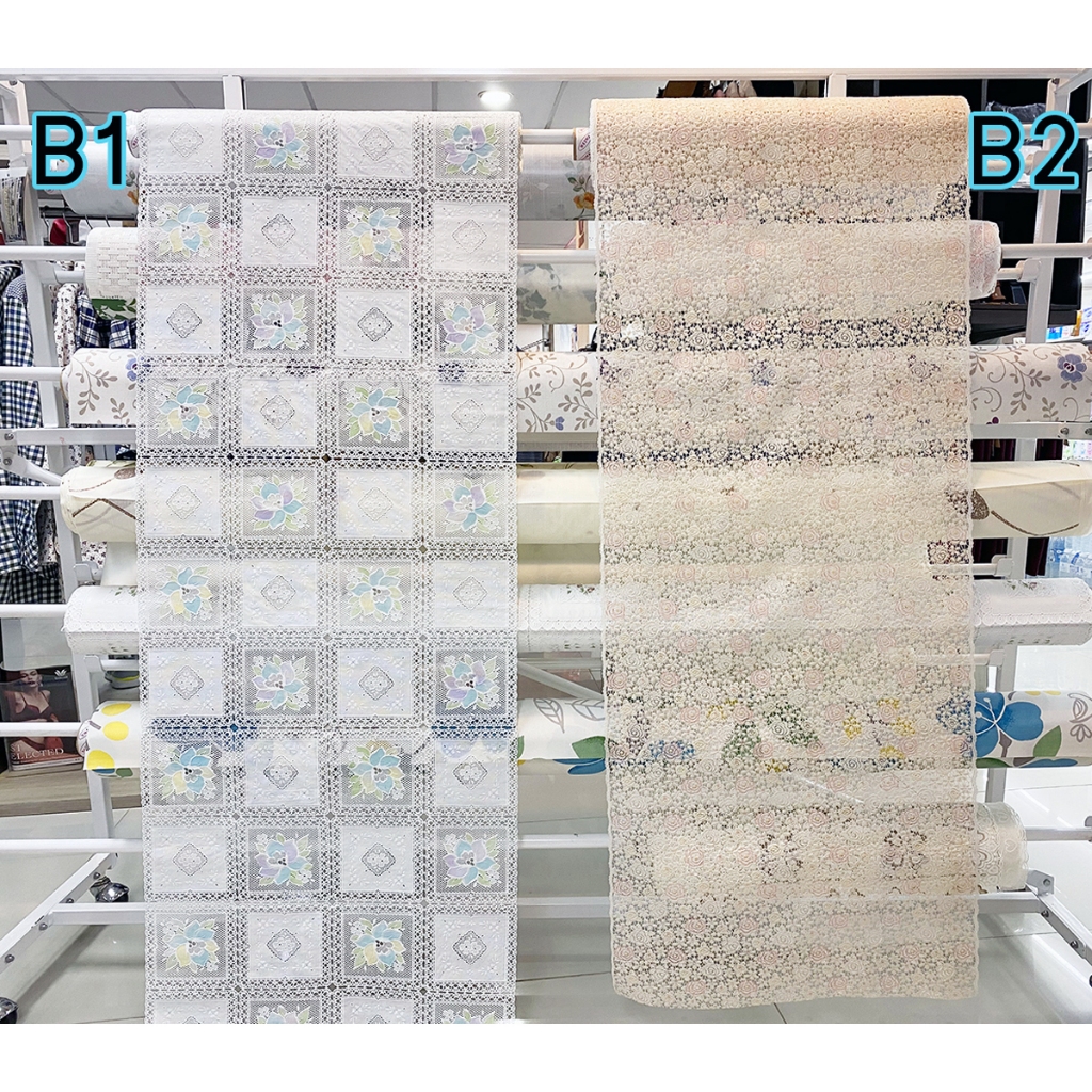 [ขายเป็นเมตร] MEIWA ผ้าปูโต๊ะ ผ้ายางลูกไม้ PVC หน้ากว้าง 50ซม. ยี่ห้อเมว่า จากประเทศญี่ปุ่น