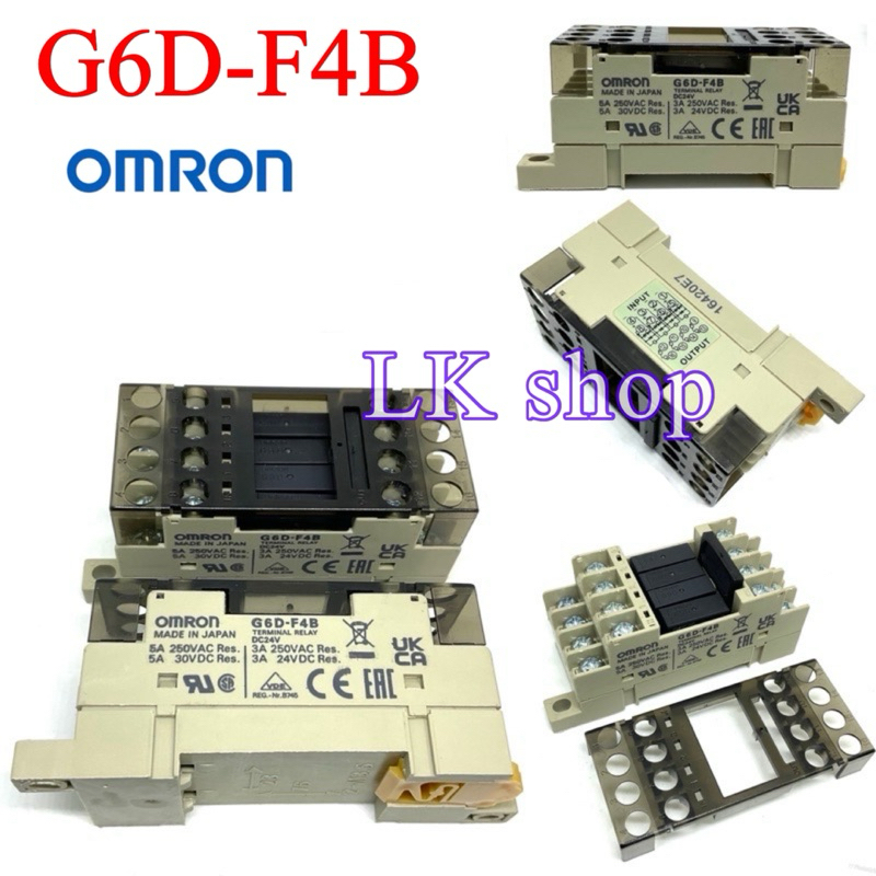 Omron G6D-F4B DC24V TERMINAL RELAY ช็อกเก็ตรีเลย์ หน้าคอนแทค 5A 250VAC 5A 30VDC