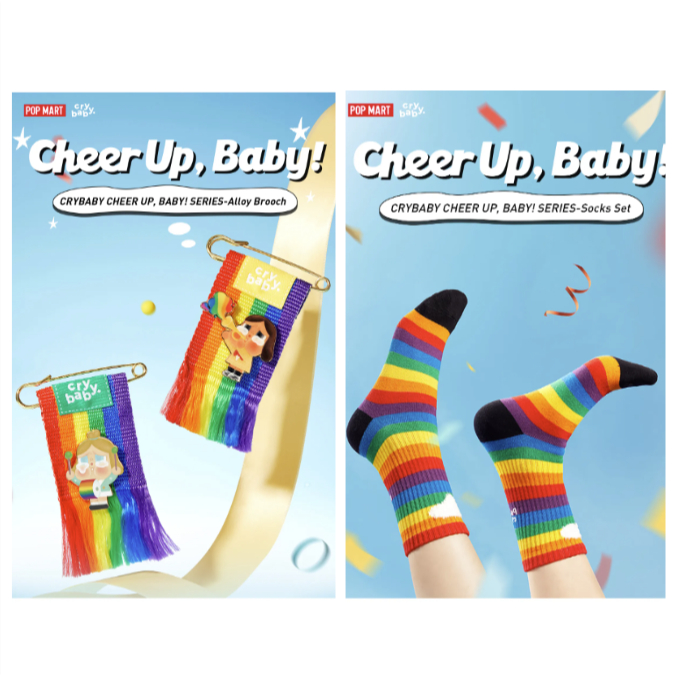 CRYBABY CHEER UP, BABY! SERIES-Socks Set / CRYBABY CHEER UP, BABY! SERIES-Alloy Brooch พร้อมส่ง จากไ