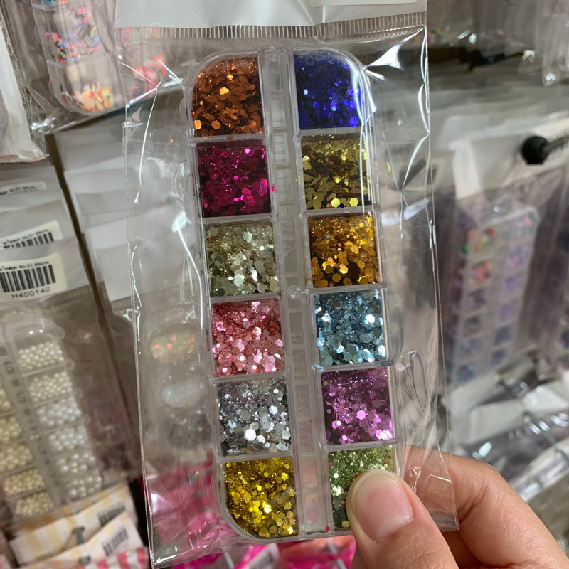 กลิตเตอร์ อะไหล่ติดเล็บ กลิตเตอร์ผงติดเล็บ เฟลค กลิตเตอร์ glitter nail - รูปที่ 2