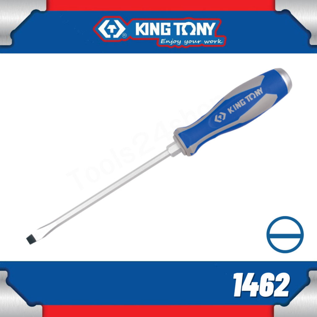 KING TONY ไขควงแกนทลุ ปากแบน No.1462