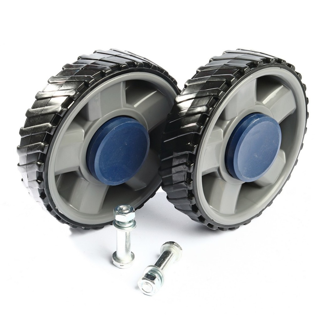 ล้อปั๊มลม 8 นิ้ว ใช้กับปั๊มลมขับตรง รุ่น BM2024B และ BM2050B ทำจากยางแท้ (โปโล) 2 อัน