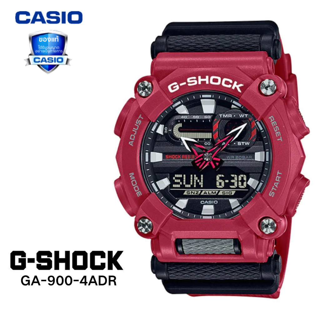 รุ่นฮิต นาฬิกาผู้ชาย G-SHOCK รุ่น GA-900-4A สีดำ หน้าปัดดิจิตอล สายเรซิ่น
