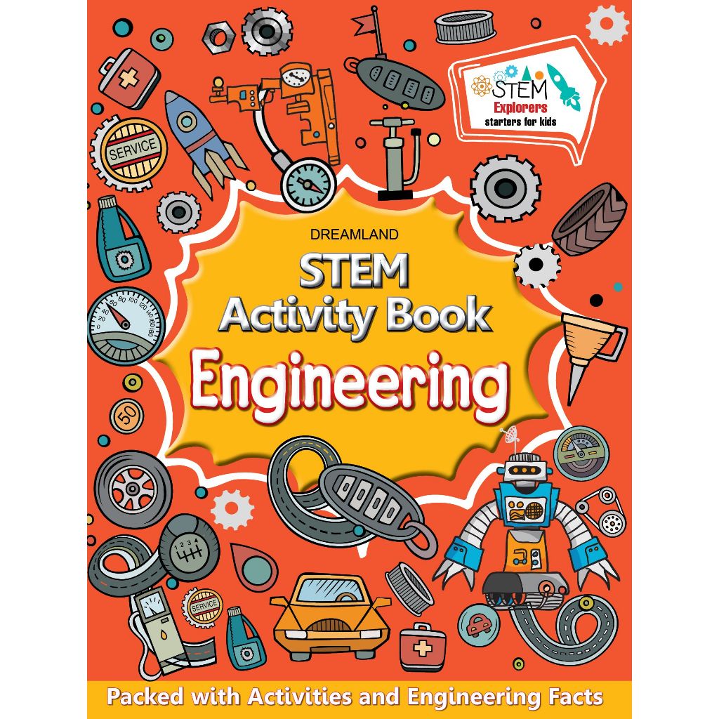(Age6-12)STEM Activity Book Engineering หนังสือเสต็มสำหรับเด็ก STEM for kids เสตมเด็ก วิศวกรรม (พร้อมส่ง)