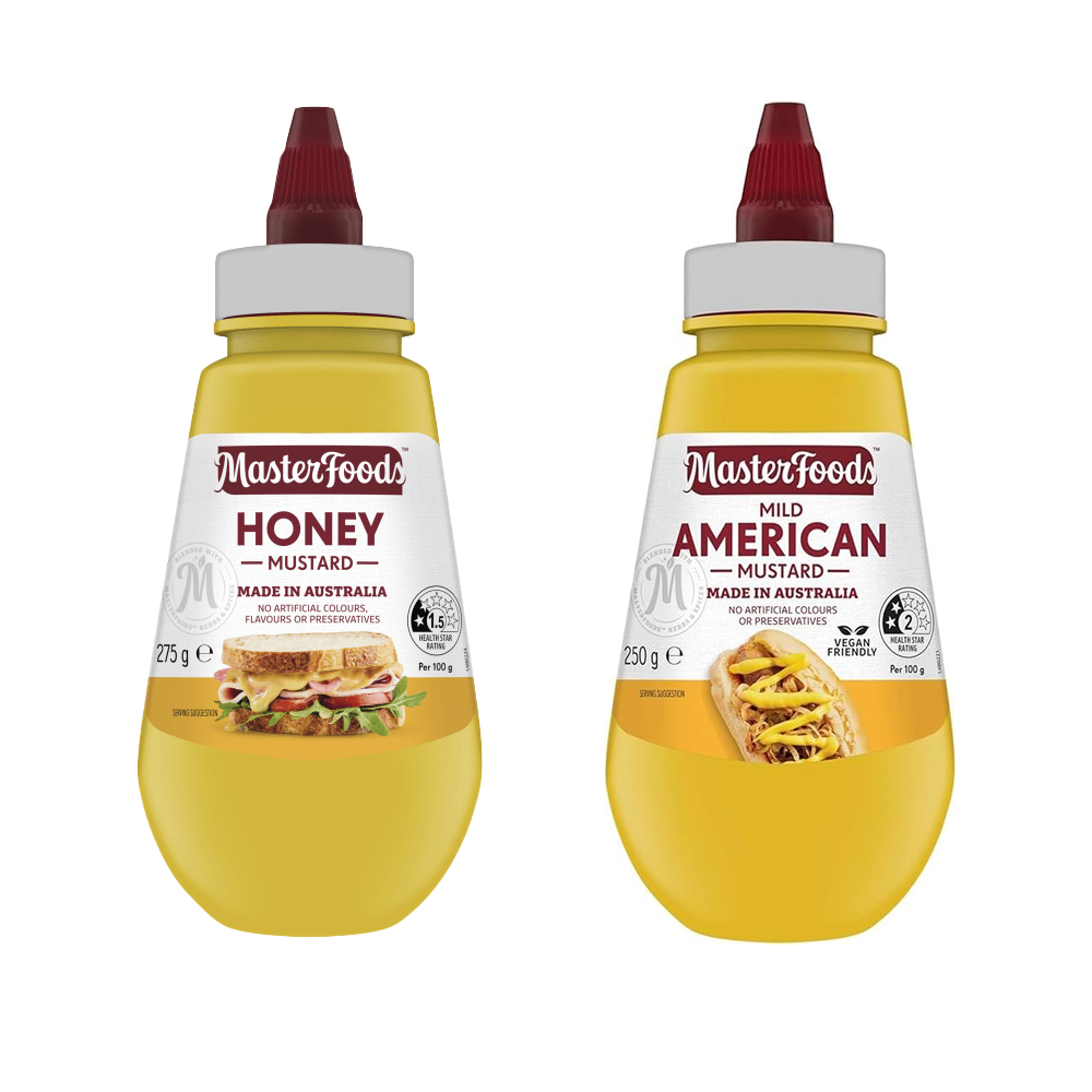 Master Foods Mustard Honey Mustard Mild American มัสตาร์ด ซอสมัสตาร์ด ตรา มาสเตอร์ฟู้ดส์