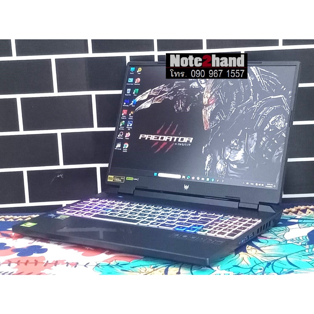 โน๊ตบุ๊คมือสอง ACER (อายุ 9 ด.) Core i5-13500HX จอ16.0”IPS 165Hz แรม16+NVMe512+RTX6GB+ประกันศูนย์