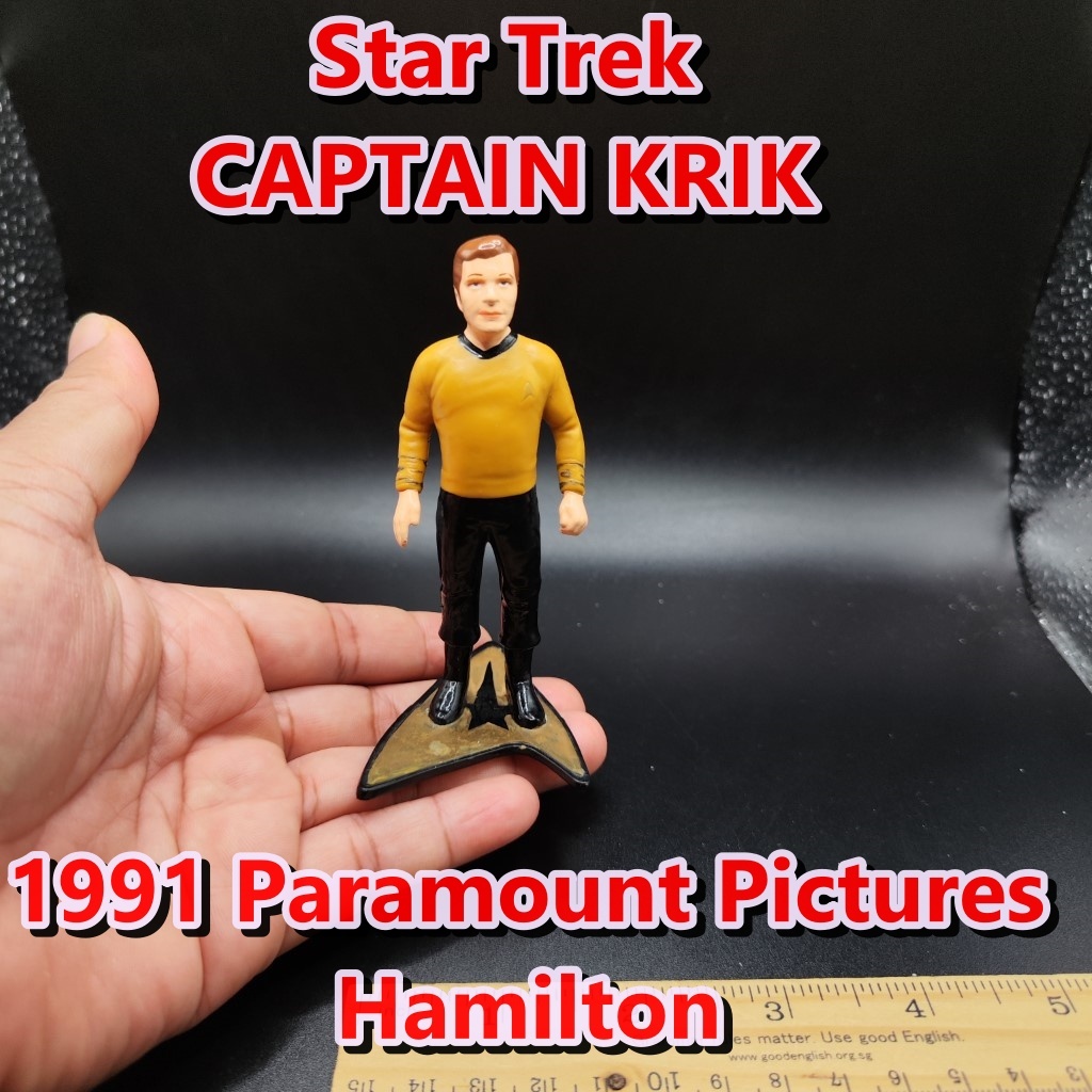 Vintage 1991 Star Trek Captain Kirk Figure 4" Paramount Pictures Hamilton Gifts Toy