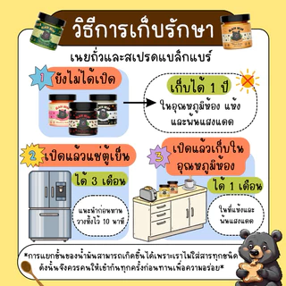 เนยอัลมอนด์คลีน 100% แบล็กแบร์ (ขนาด 200/400 กรัม) Black Bear Almond Butter 100% (200/400g.)