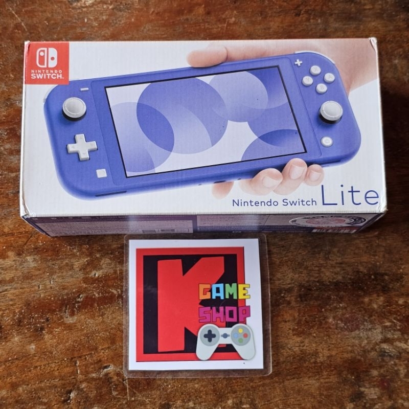 (CFW Atmosphere) Nintendo Switch Lite Blue สีน้ำเงิน Box set ครบกล่อง มือสอง(USED) เครื่องเล่นเกมส์พกพา