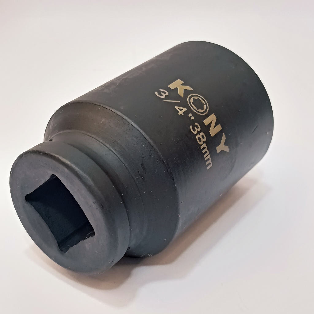 KONYลูกบล็อกยาว 3/4"(6หุน) บล็อกลม(IMPACT SOCKET)ยาว 80 มม. เบอร์ 38 มม.