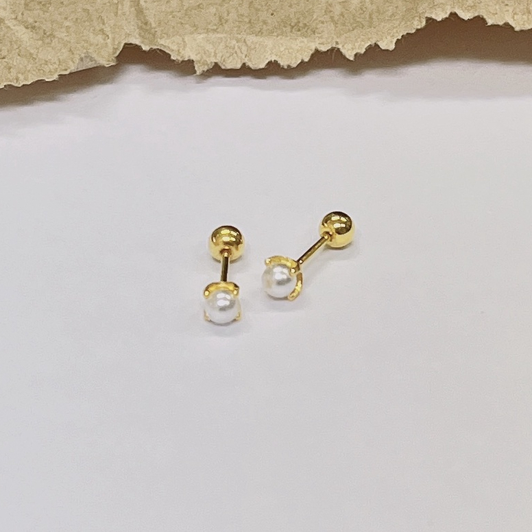 199-littlegirl gifts-Small Pearl Piercing silver s925 จิวมุก(ราคาต่อชิ้น)